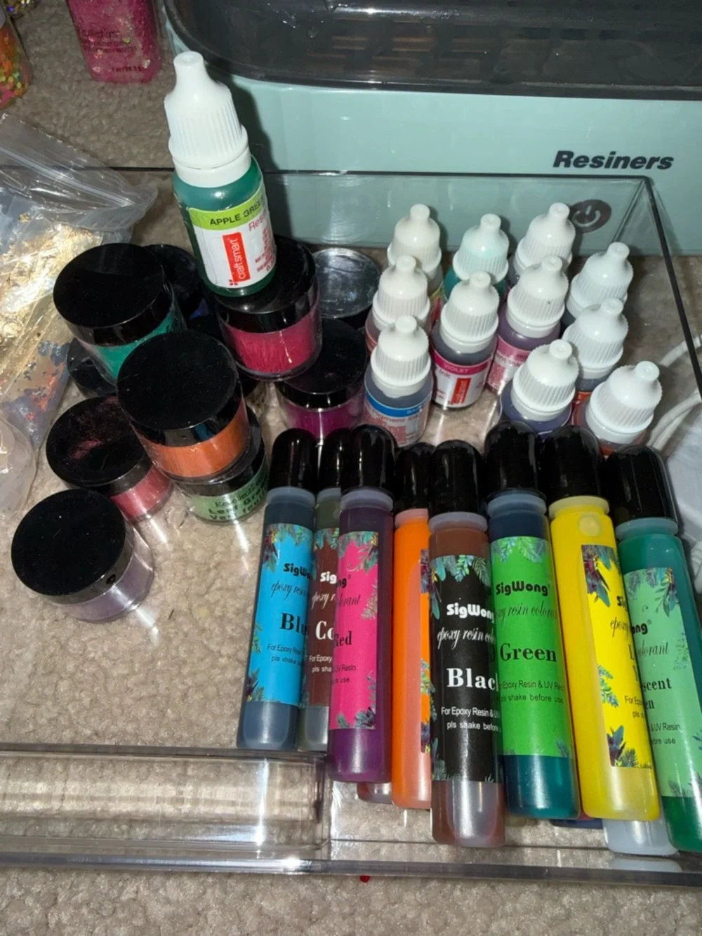 Resiners Curing Machine, Bubble Remover Machine,uv resin, glitter & epoxy color